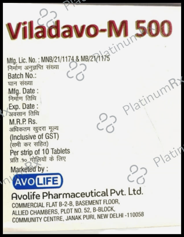 Vildavo-M 500 Tablet