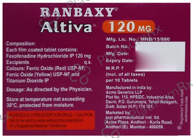 Altiva 120mg Tablet 10s
