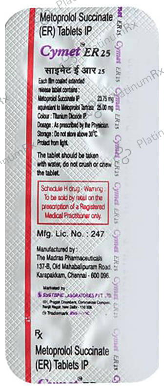 Cymet ER 25mg Tablet 10s
