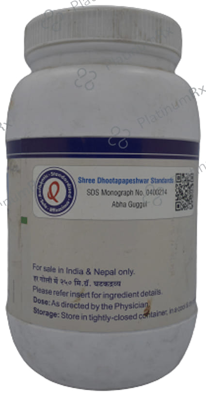Dhootapapeshwar Abha Guggul Tablet 1000 tablets