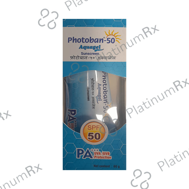 Photoban SPF 50 PA +++ Aqua Gel Sunscreen 60gm