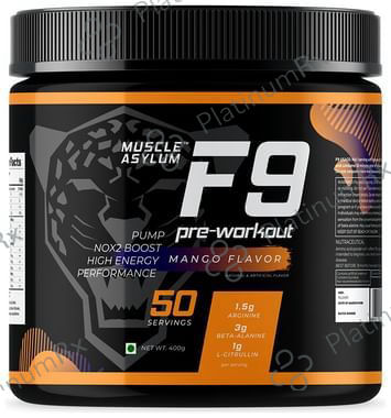 Muscle Asylum F9 Pre-Workout Mango 400 Powder