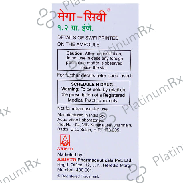 Mega CV 1.2gm Injection 10ml