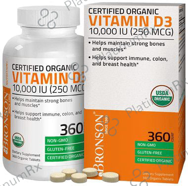 Bronson Vitamin D3 10,000 IU Organic Tablet