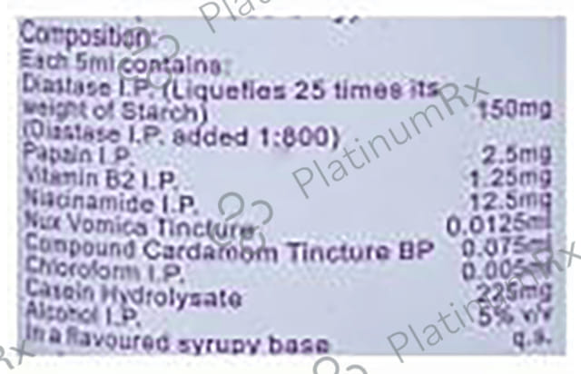 Carmozyme Liquid with Digestive Enzymes, Vitamin B2 & Niacinamide 450 ml