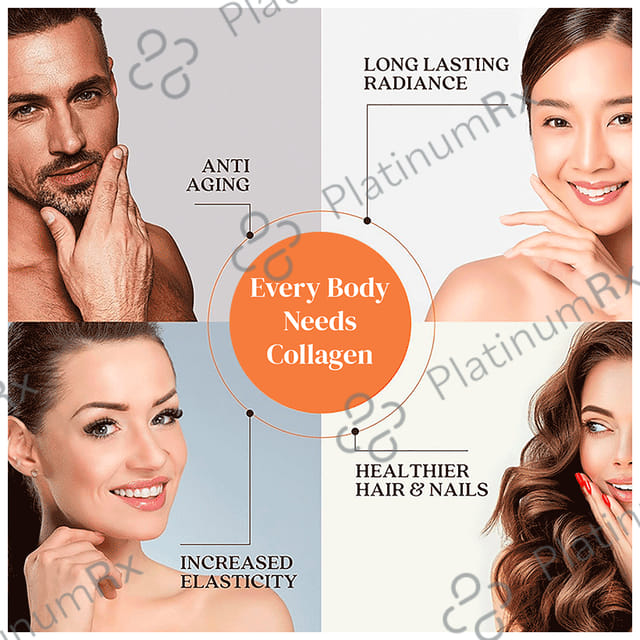 Wellbeing Nutrition Beauty Collagen Type I & III for Skin, Nails, Hair & Anti-Ageing Support Mango Peach