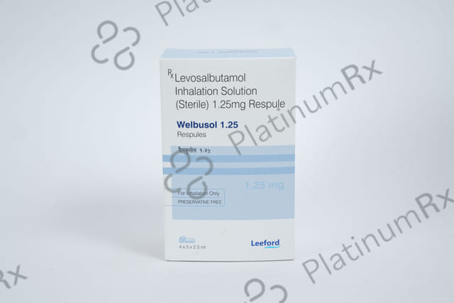 Welbusol 1.25mg Respules 5X2.5ml