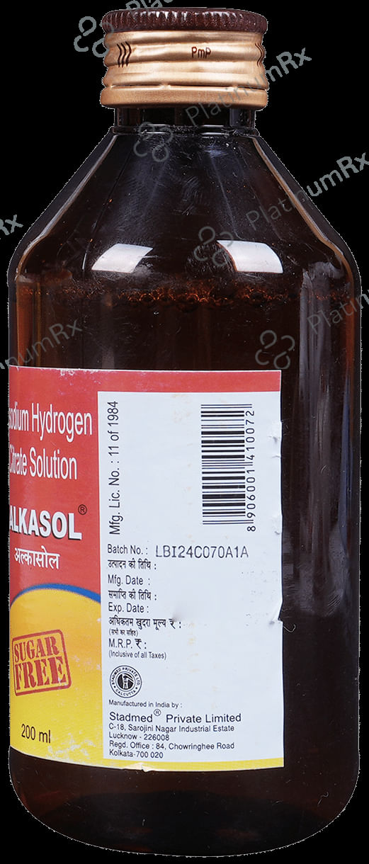 Alkasol 1.14gm Oral Solution Sugar Free 200ml