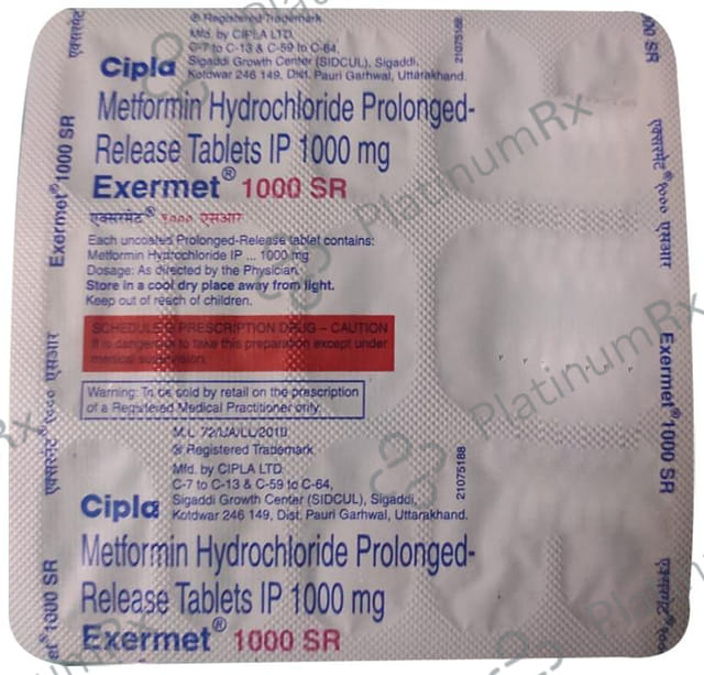 Exermet 1000mg Tablet SR 15s