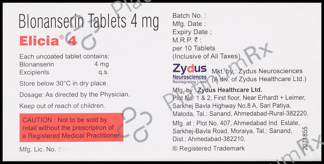 Elicia 4mg Tablet 10s