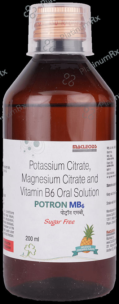 Potron MB6 375/1100/25mg Pineapple Oral Solution 200ml