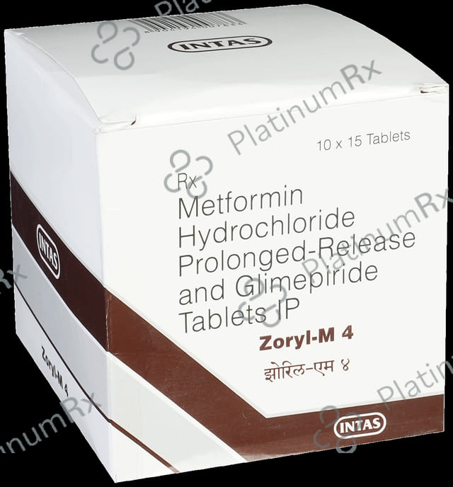 Zoryl M4 4/500mg Tablet PR 15s