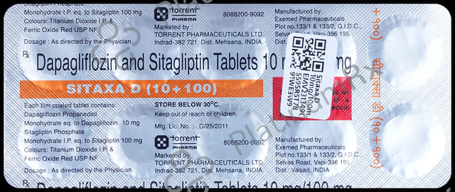 Sitaxa D 10/100mg Tablet 10s