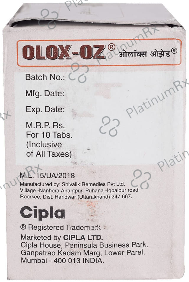 Olox OZ 200/500mg Tablet 10s