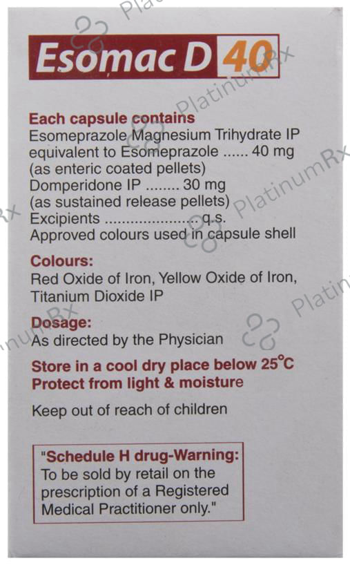 Esomac D 40/30mg Capsule SR 10s