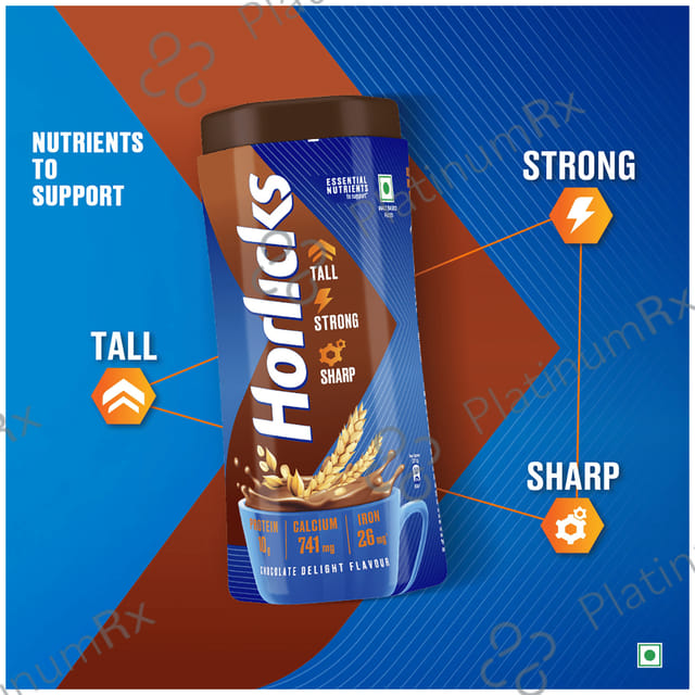 Horlicks Drink with Vitamin C, D & Zinc - For Bones & Metabolism - Flavour Chocolate Delight