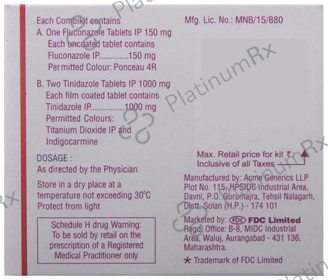 Zocon T 150/1000mg Kit Tablet 3s