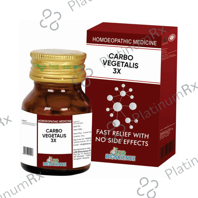 LDD Bioscience Carbo Vegetalis 3X 25 gm