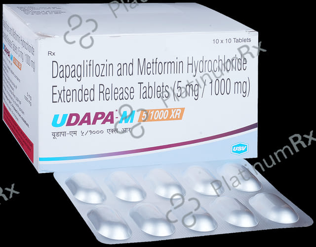 Udapa M 5mg/1000mg Tablet XR