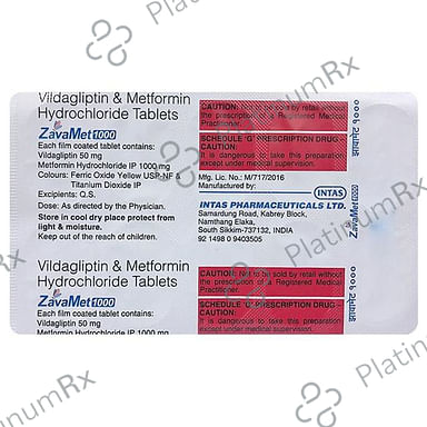 Zavamet 1000/50mg Tablet 10s
