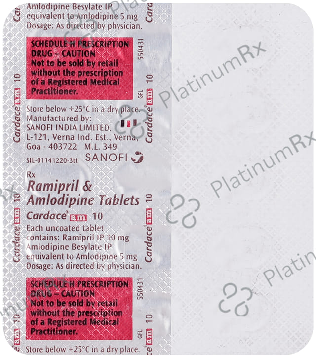 Cardace AM 5/10mg Tablet 15s
