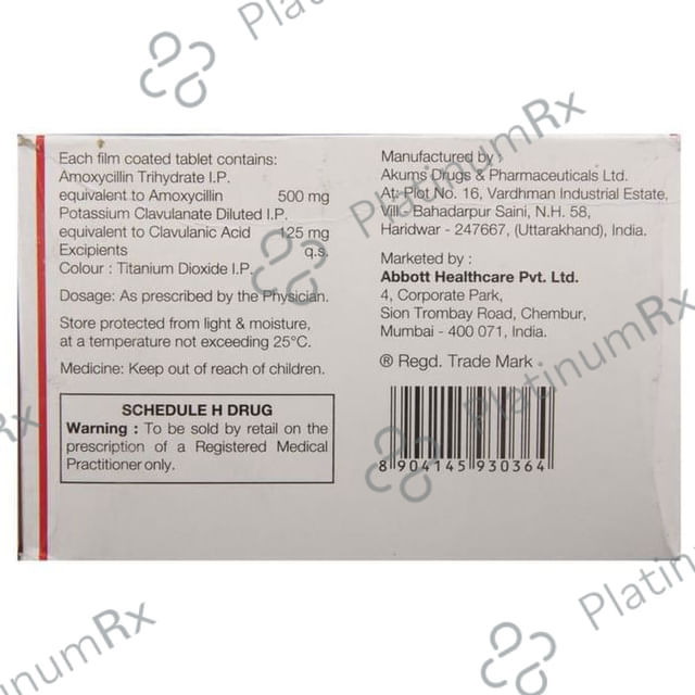 Fightox 500/125mg Tablet 10s