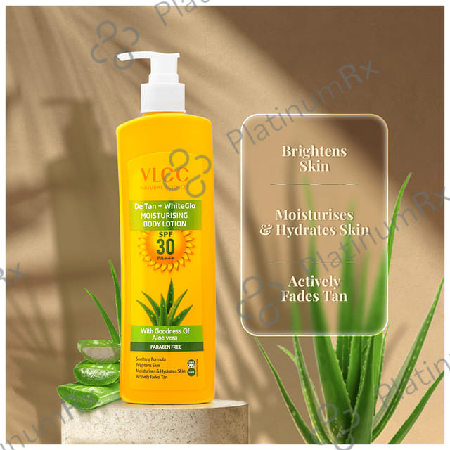 VLCC Natural Science De Tan + WhiteGlo Moisturising SPF 30 PA+++ 1 Body Lotion 350ml