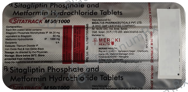 Sitatrack M 50/1000 Tablet