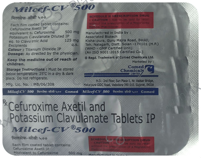 Milcef CV 500/125mg Tablet 6s