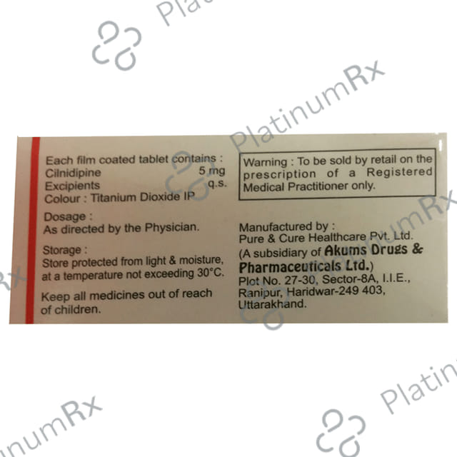 Cilnipine 5mg Tablet 10s