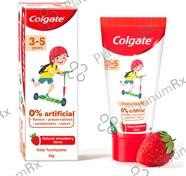 Colgate Kids 3 to 5 YearsNatural Strawberry Flavour Toothpaste 80gm