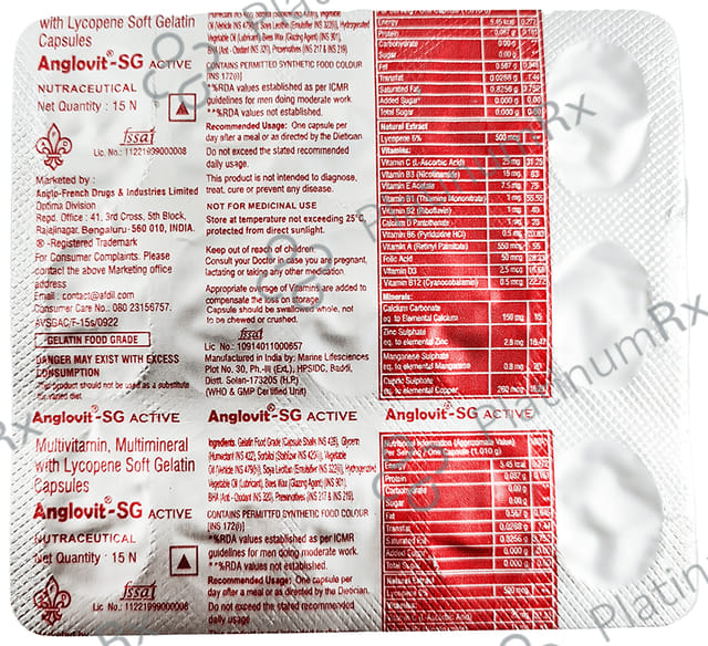 Anglovit Anglovit-SG Active Soft Gelatin Capsule