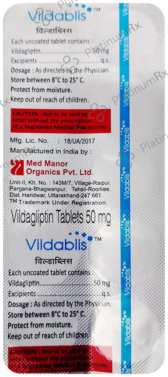 Vildablis 50mg Tablet