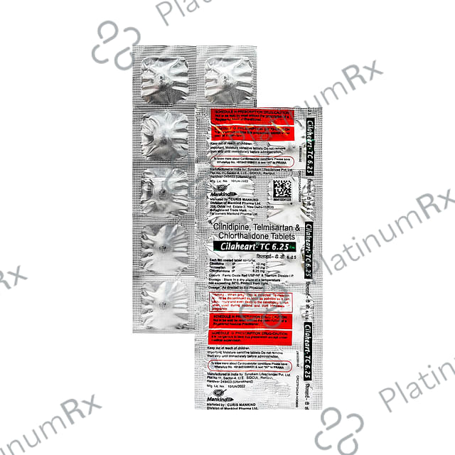 Cilaheart TC 6.25/10/40mg Tablet 10s