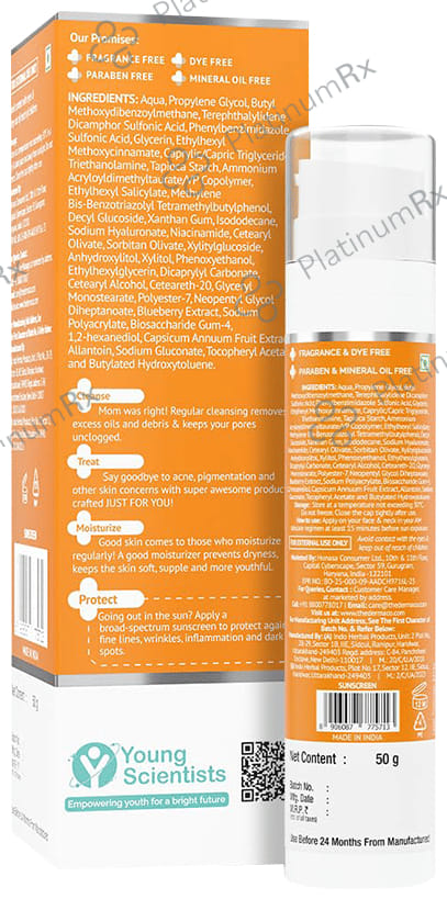The Derma Co 1% Hyaluronic Sunscreen SPF 50 Aqua Gel 50gm