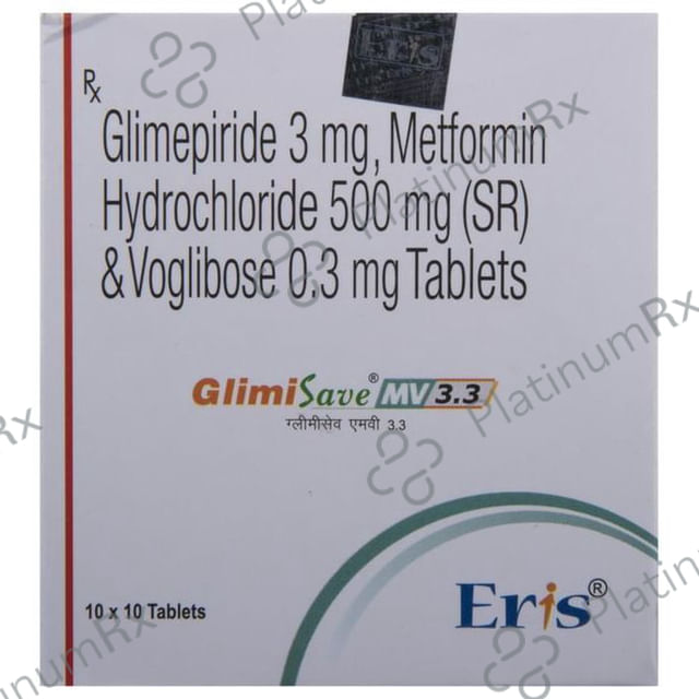 Glimisave MV 3/500/0.3mg Tablet SR 10s