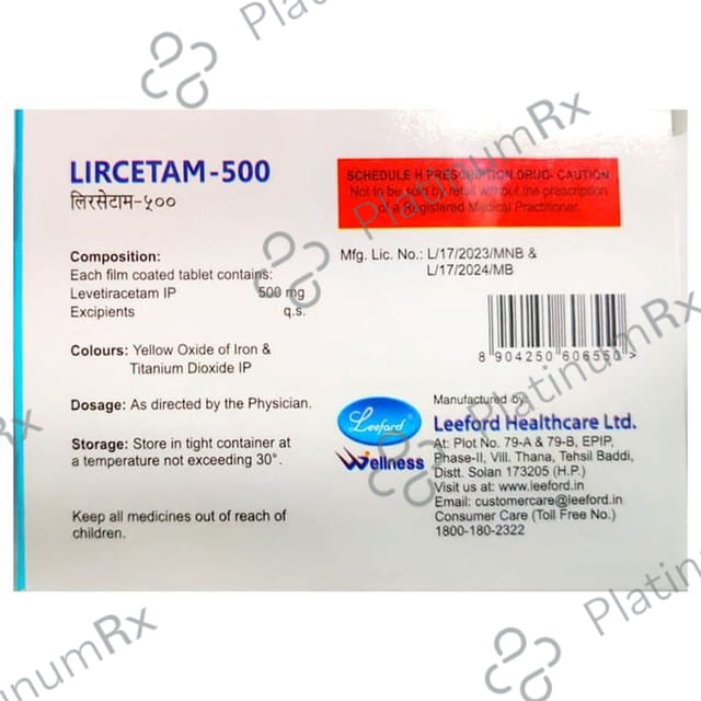 Lircetam 500 Tablet