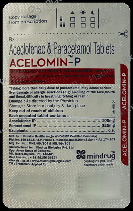 Acelomin P 100/325mg Tablet 10s