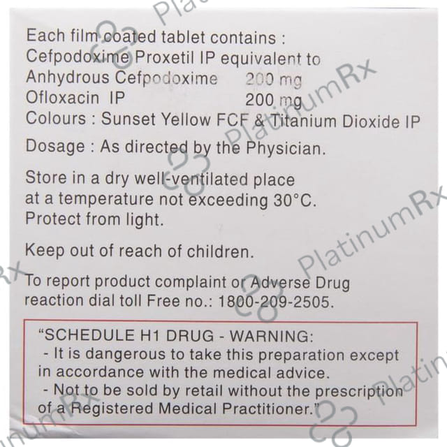 Doxcef O 200/200mg Tablet 10s
