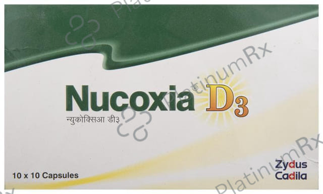 Nucoxia D3 90mg/600IU Capsule 10s