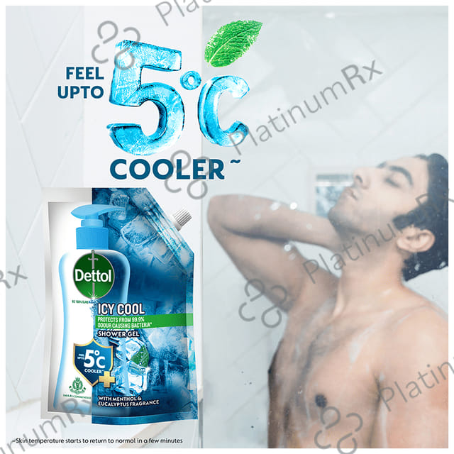 Dettol Bodywash & Shower Gel - pH Balanced & Soap Free Icy Cool Refill Pack
