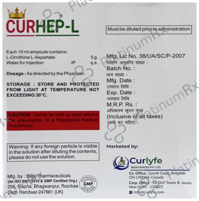 Curhep-L Infusion (10ml Each)