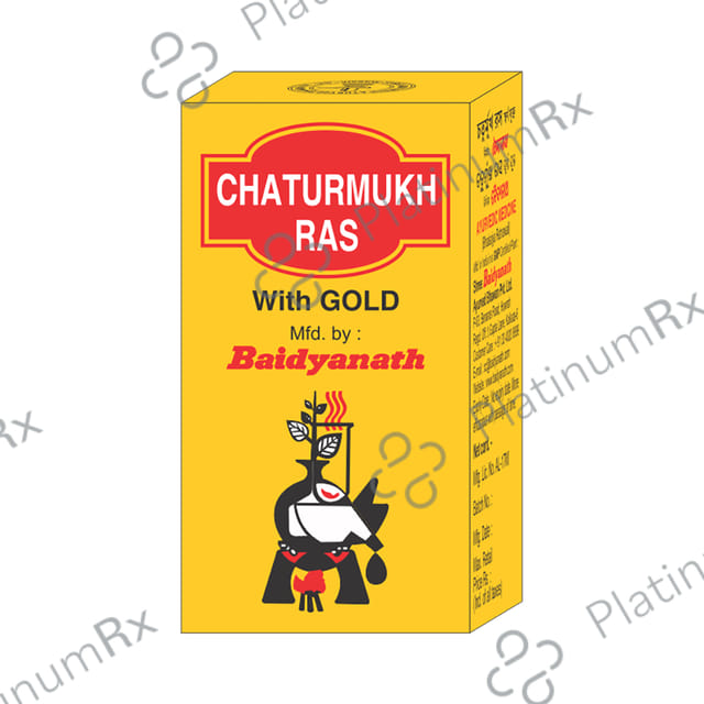 Baidyanath Chaturmukh Ras with Gold Tablet 5 tablets