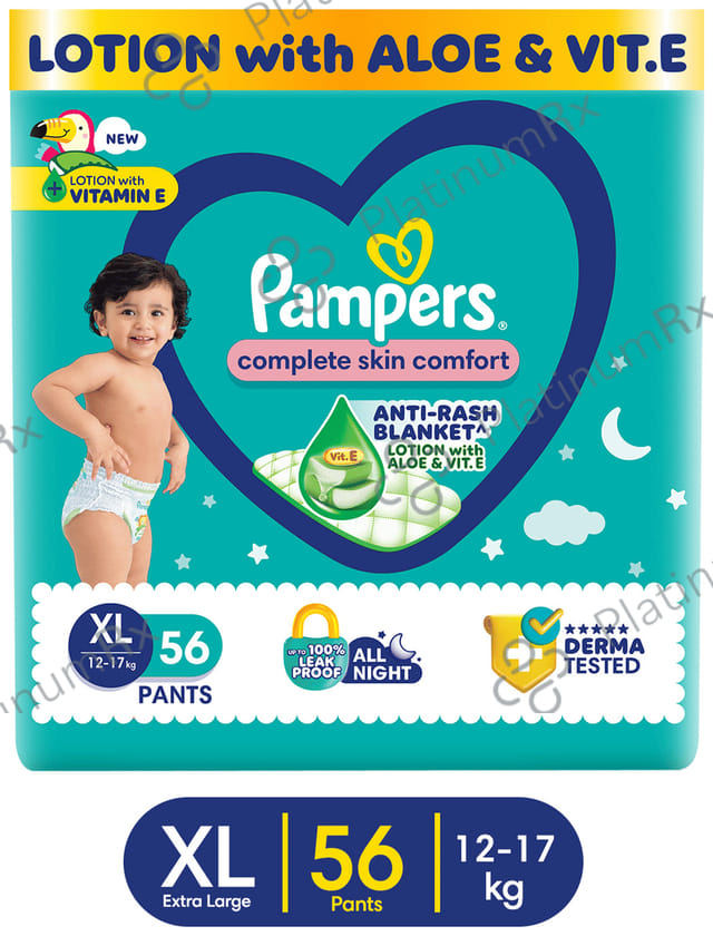 Pampers All-Round Protection Anti Rash Blanket Diaper Lotion with Aloe Vera XL