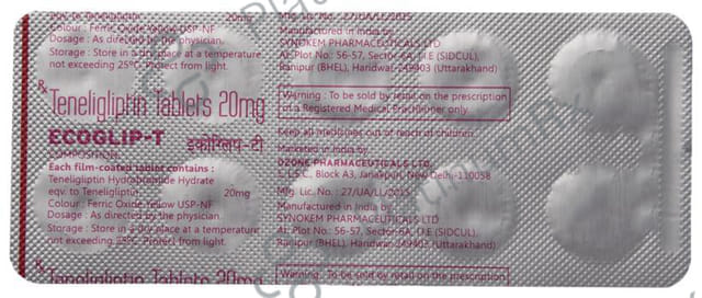 Ecoglip T 20mg Tablet 10s