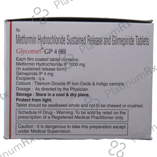 Glycomet GP 4/1000mg Forte Tablet PR 10s