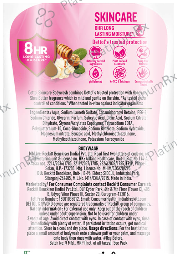 Dettol Skin Care Bodywash & Shower Gel - pH Balanced & Soap Free