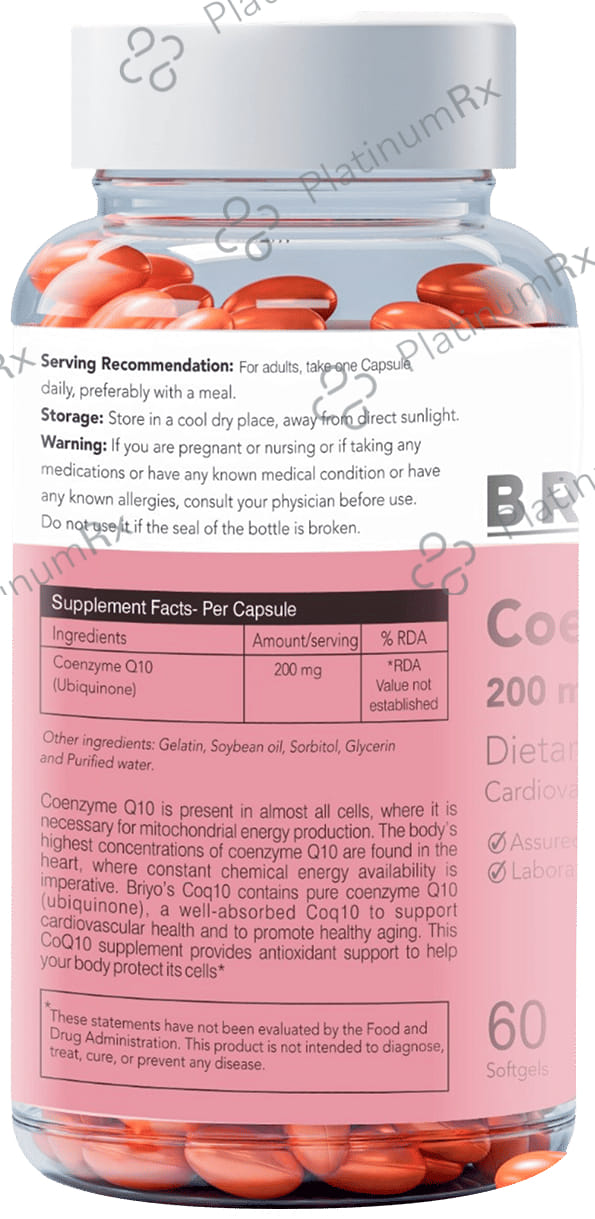 Briyo Coenzyme Q10 200mg Capsule 60s