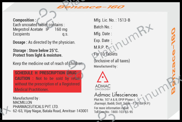 Benzace 160mg Tablet 10s