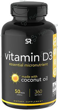 Sports Research Vitamin D3 with Coconut Oil 50mcg